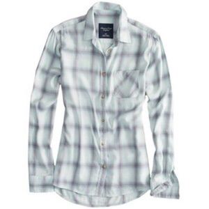 Mint Green and Purple Flannel